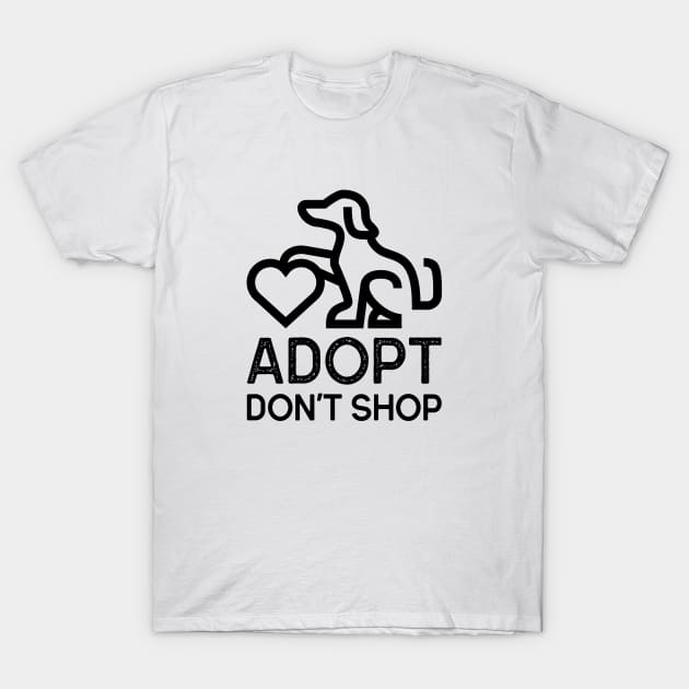 Adopt Don't Shop Pet Adoption T-Shirt by Classic & Vintage Tees